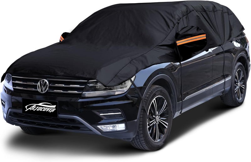 AltoCover Half Car Cover Top SUV, Hail Protector Car Cover with Cotton Liner, Sunroof & Windshield Cover for Ice and Snow, All Weather Vehicle Body Cover for Sun, Rain, Dust, Fit SUV L - Image 1